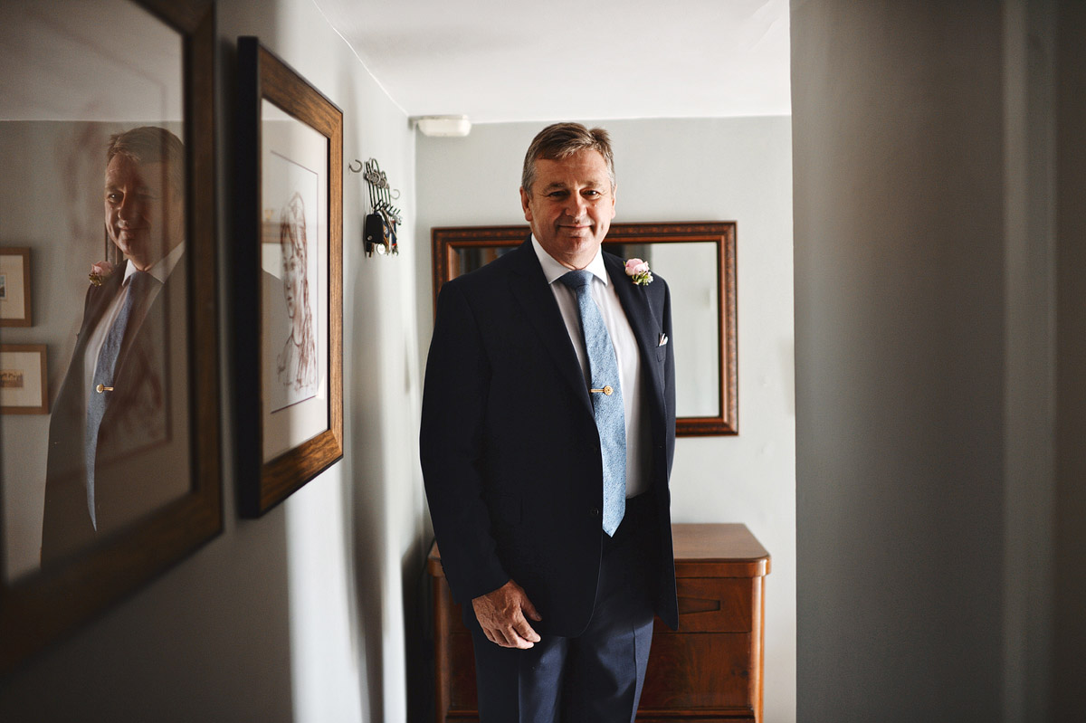 proud dad at wedding