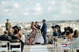 Micro wedding Malta looking over the sea