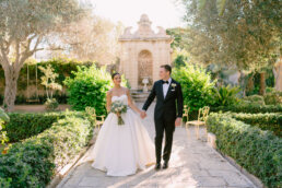 Couple portrait in Palazzo Parisio wedding
